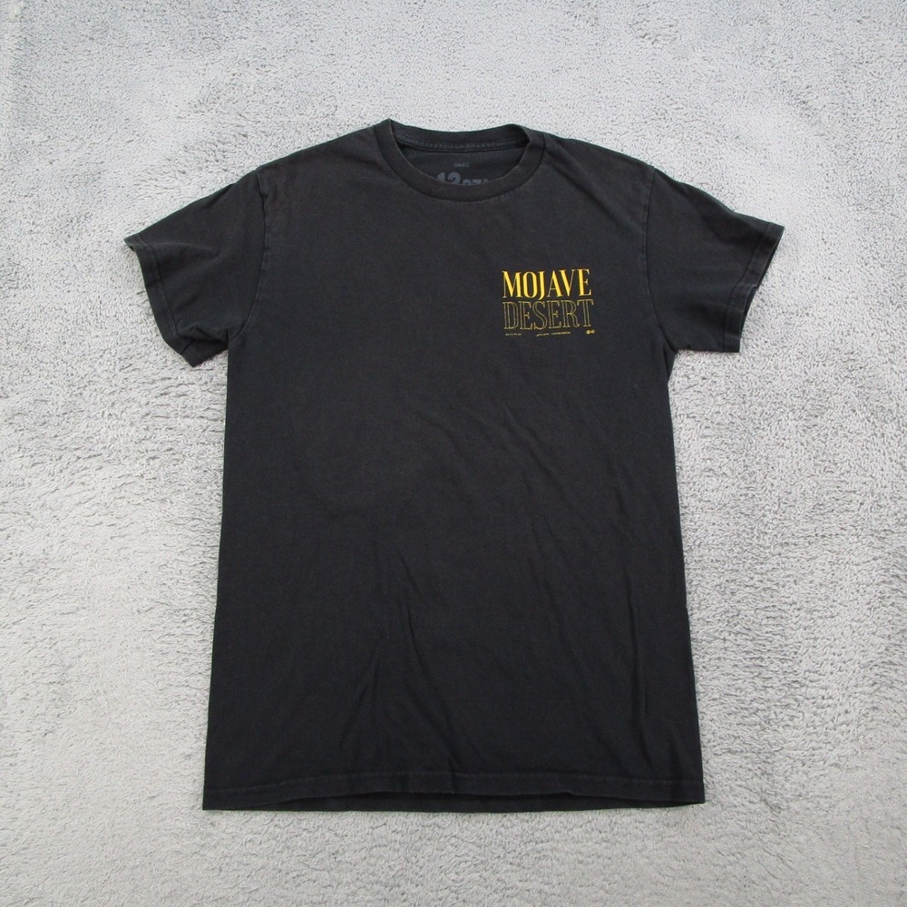 12oz Club Mojave Desert Graphic T-Shirt Mens Small Black Joshua Tree Nature Tee